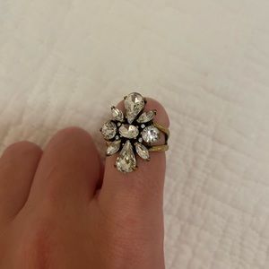 Silver and gold costume ring